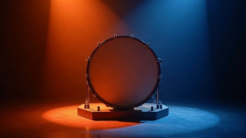 The orange pilot: a drum head that reads terracotta